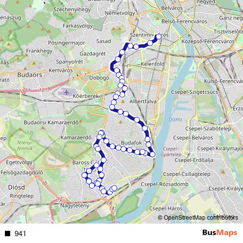 941 bus Line Map