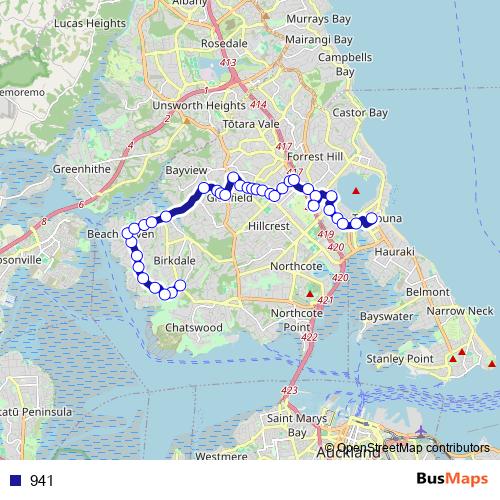 941 bus Line Map