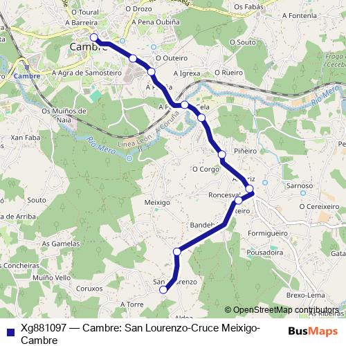 Xg881097 bus Line Map