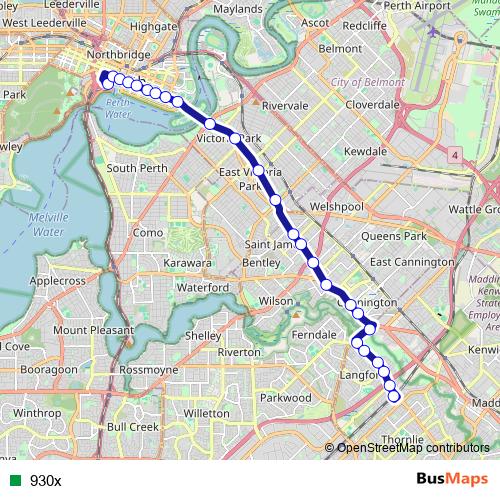 930x bus Line Map