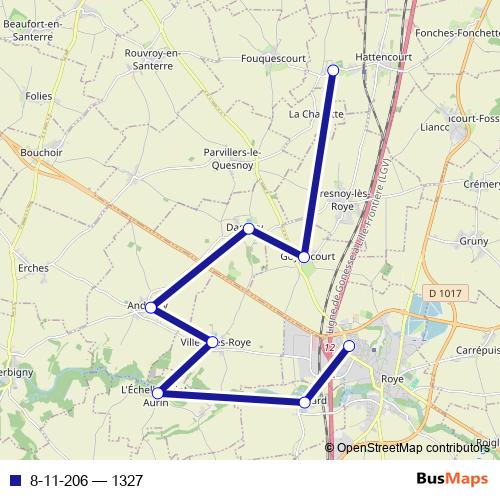 8-11-206 bus Line Map