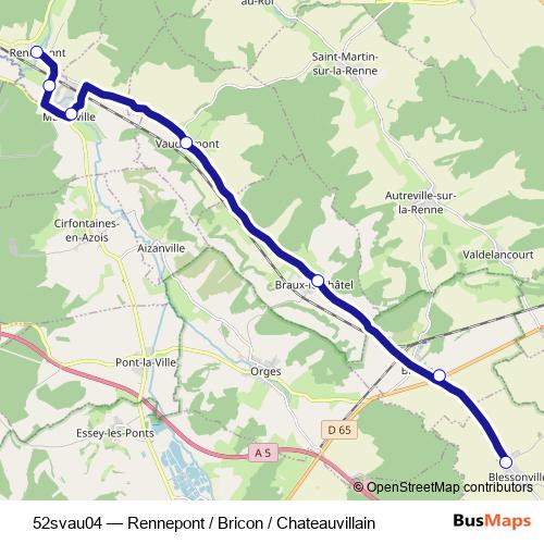 52svau04 bus Line Map