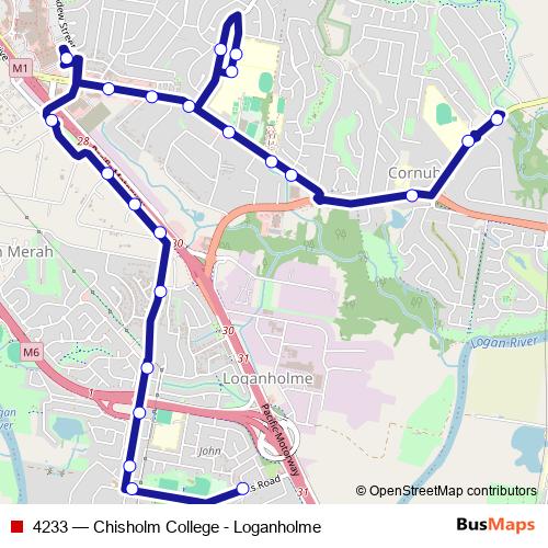 4233 bus Line Map