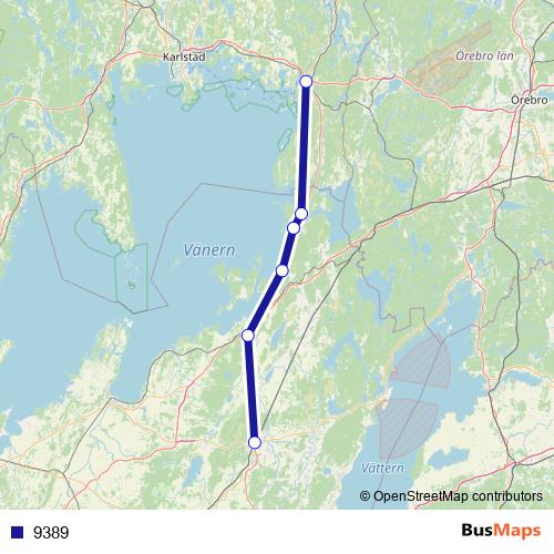 9389 bus Line Map