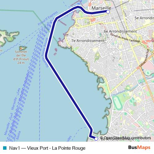 Nav1 ferry Line Map