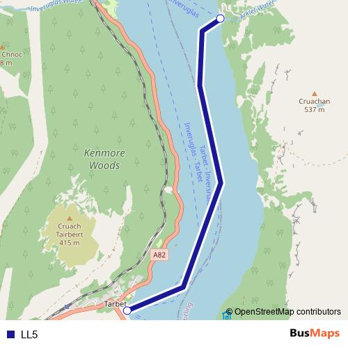 LL5 ferry Line Map