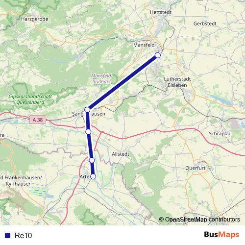 Re10 bus Line Map