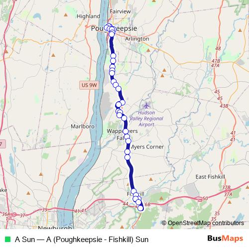 A Sun bus Line Map