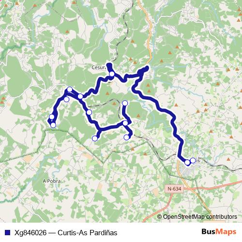 Xg846026 bus Line Map