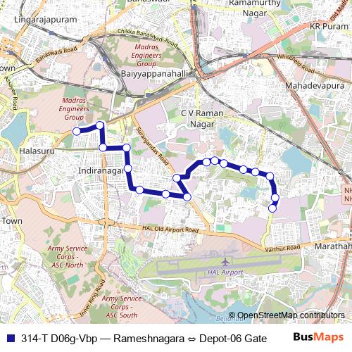 314-T D06g-Vbp bus Line Map