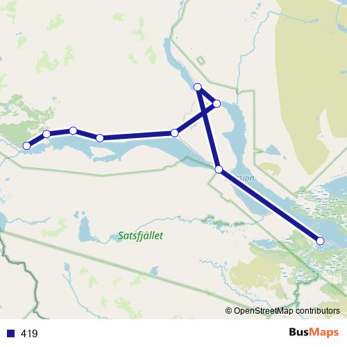 419 bus Line Map