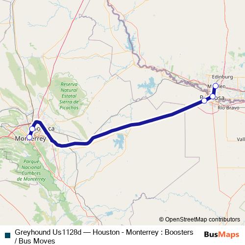 Greyhound Us1128d bus Line Map