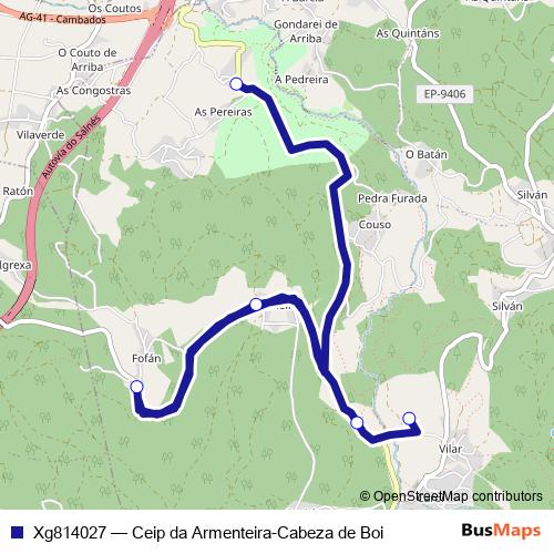 Xg814027 bus Line Map