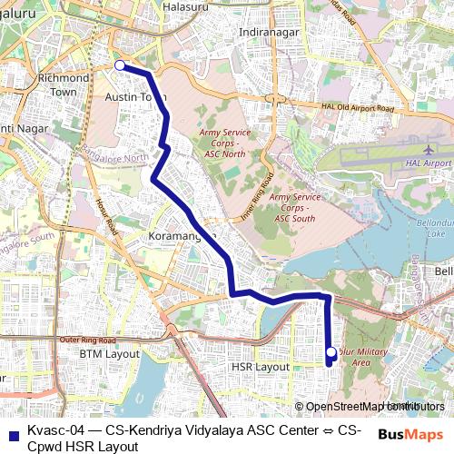 Kvasc-04 bus Line Map