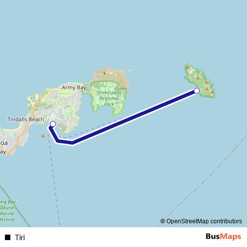 Tiri ferry Line Map