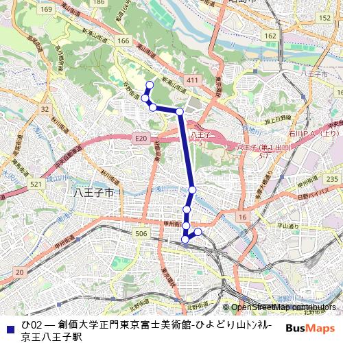 ひ02 bus Line Map