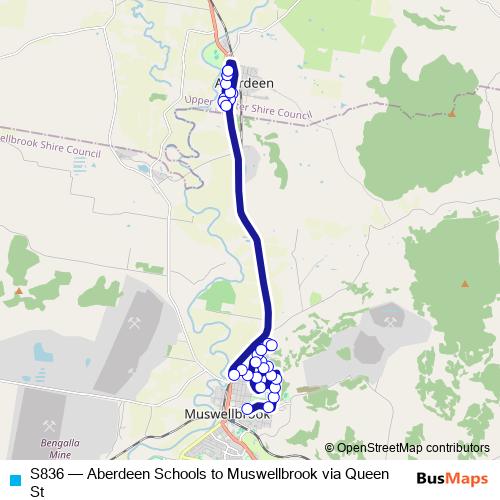 S836 bus Line Map