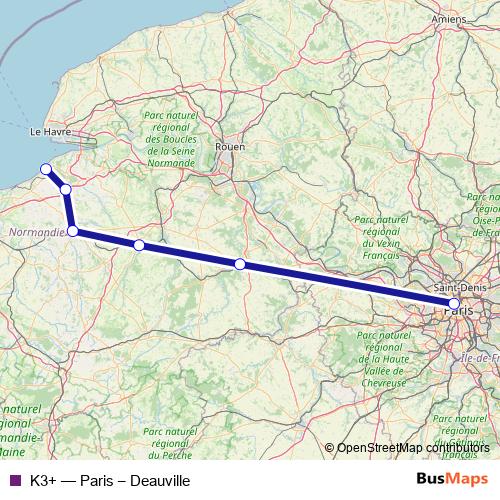 K3+ rail Line Map