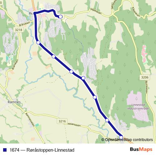 1674 bus Line Map