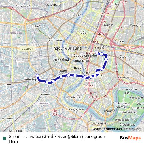 Silom tram Line Map