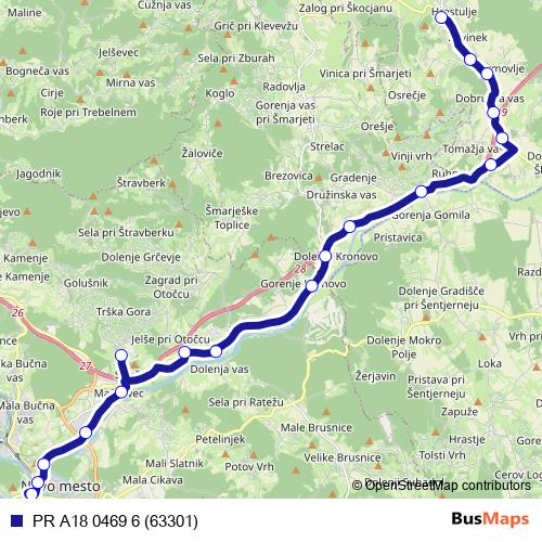 PR A18 0469 6 (63301) bus Line Map