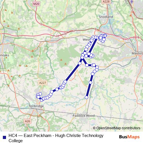 HC4 bus Line Map