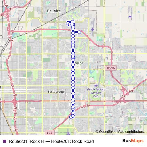 Route201: Rock R bus Line Map