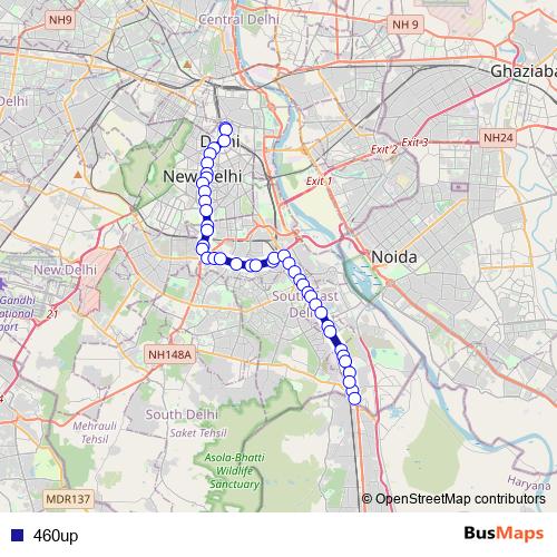 460up bus Line Map