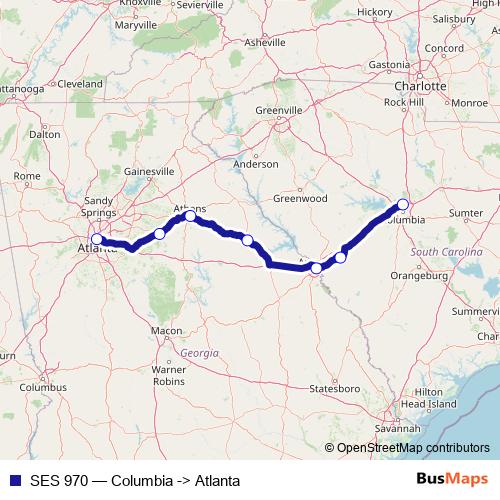 SES 970 bus Line Map