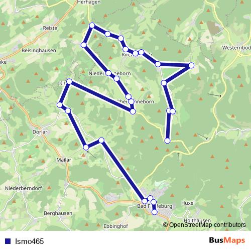 Ismo465 bus Line Map