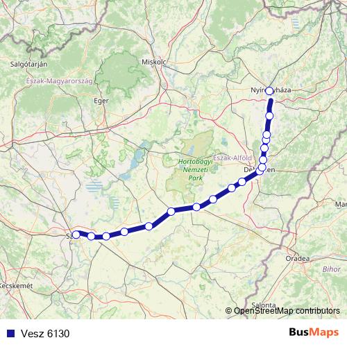 Vesz 6130 rail Line Map