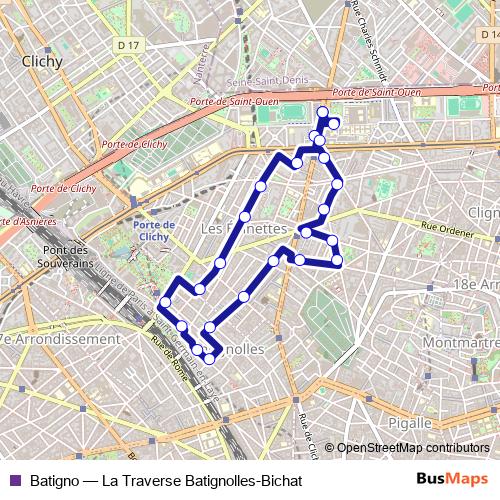 Batigno bus Line Map