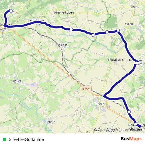Sille-LE-Guillaume bus Line Map
