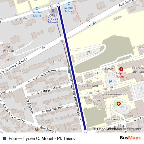 Funi funicular Line Map