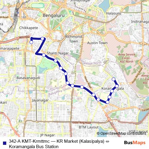 342-A KMT-Krmttmc bus Line Map