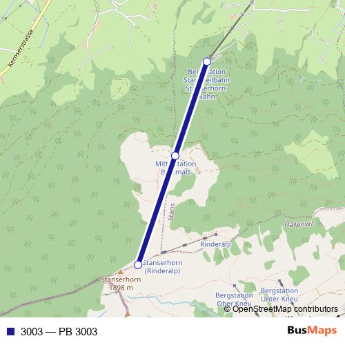 3003 cable-car Line Map