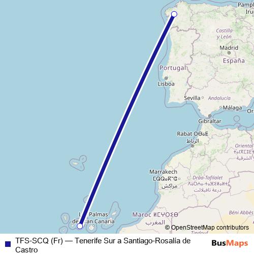 TFS-SCQ (Fr) air Line Map