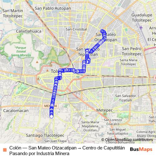 Colón bus Line Map