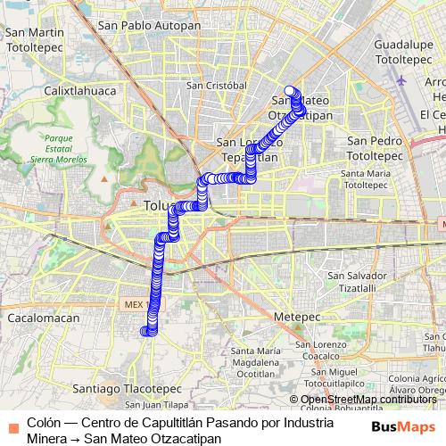 Colón bus Line Map