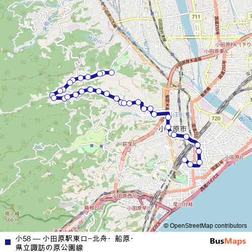 小58 bus Line Map