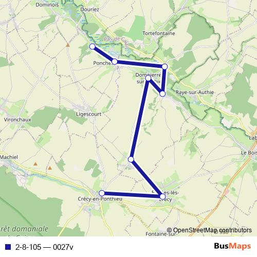 2-8-105 bus Line Map