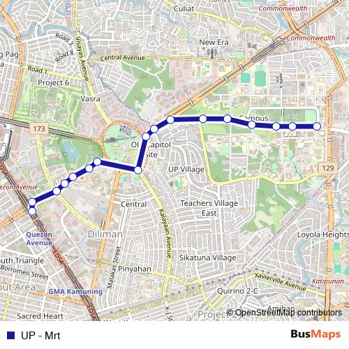 UP - Mrt bus Line Map