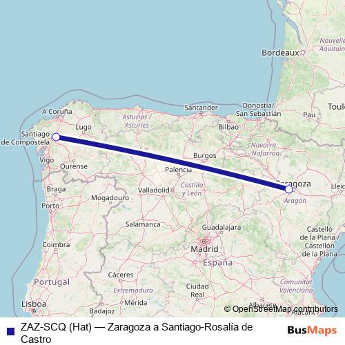 ZAZ-SCQ (Hat) air Line Map