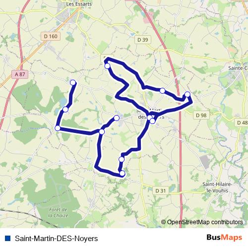 Saint-Martin-DES-Noyers bus Line Map