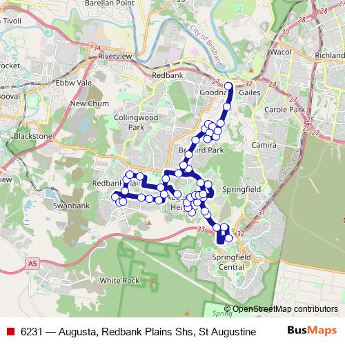6231 bus Line Map