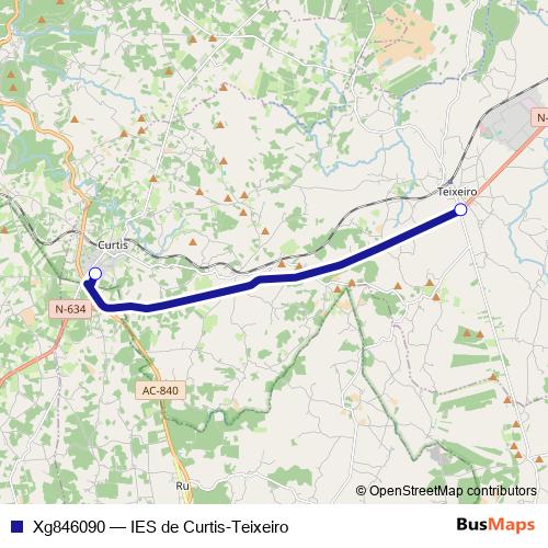 Xg846090 bus Line Map