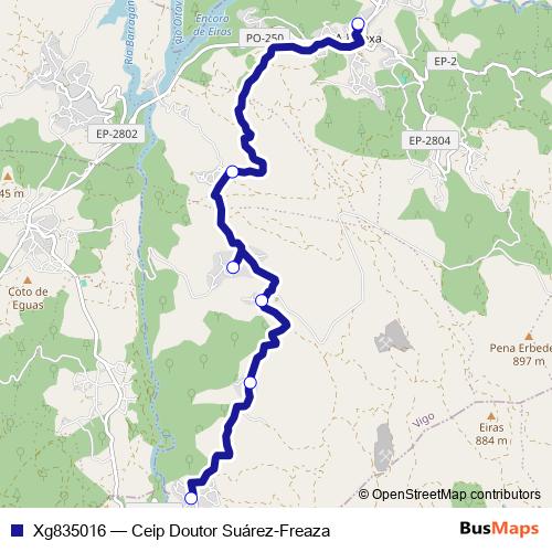 Xg835016 bus Line Map