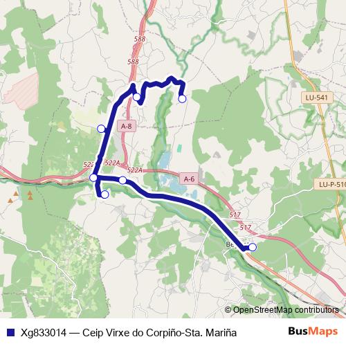 Xg833014 bus Line Map