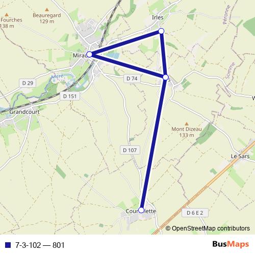 7-3-102 bus Line Map