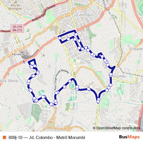 809j-10 bus Line Map